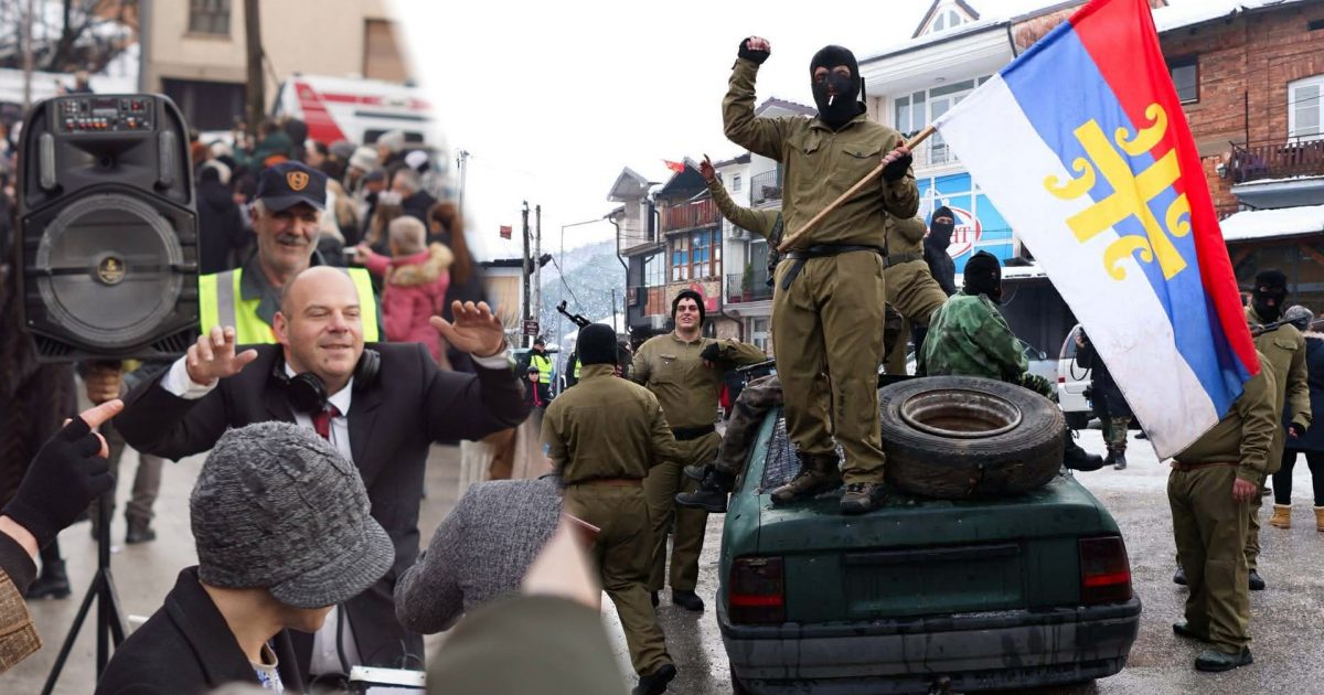  Rama    Trump    Putin   persona me maska ushtarake dhe flamur serb në karnavalin e Vevçanit  Foto 