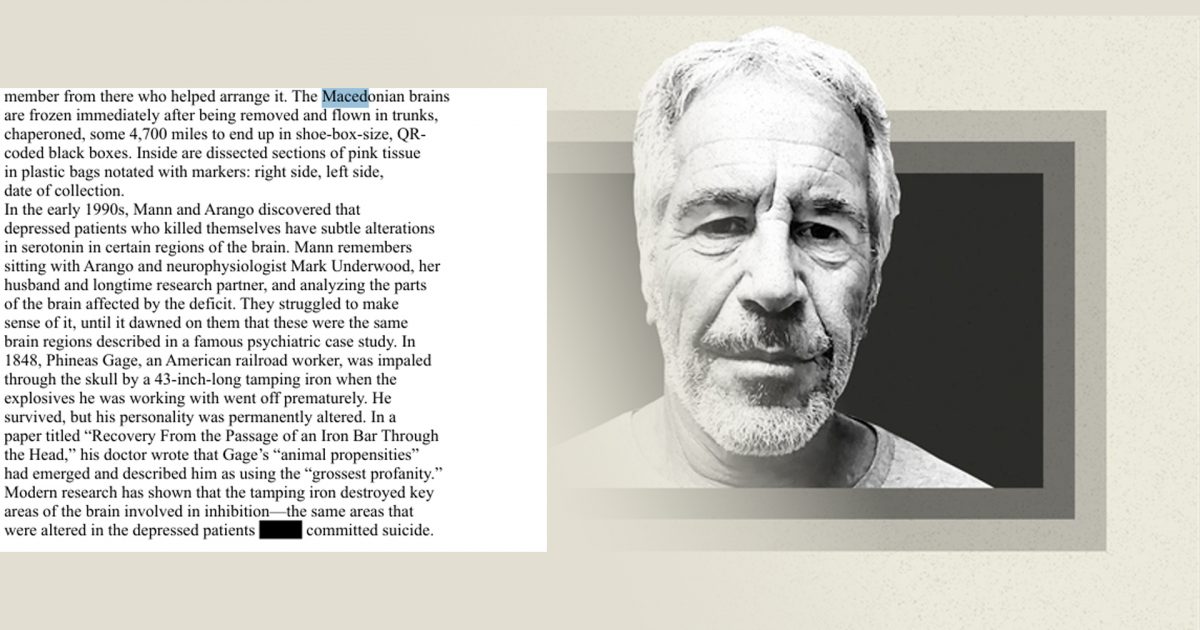 EPSTEIN   RMV përmendet si burim i transportit të trurit të njerëzve për eksperimente